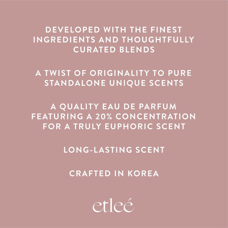ETLEÉ Skin Scent Eau de Parfum 1.01oz, Woody Musky Long Lasting Perfume With Ambroxan & Cetalox, Layerable Luxury Fragrance for Women & Men for Everyday Wear, Clean Scents Made in Korea