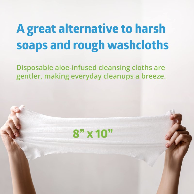 FitRight Personal Cleansing Wipes with Aloe 8x10 Scented 600 Count