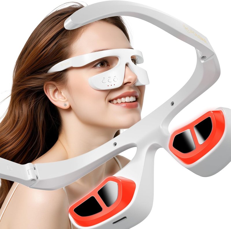 Red Light Therapy Device for Under Eyes - 630nm Eye Mask for Dark Circles & Puffiness | Off-White