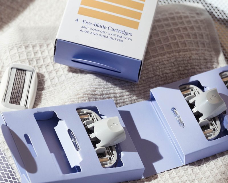 margaret Flamingo 5-blade Razor Replacement Blade Cartridge (4 Cartridges)