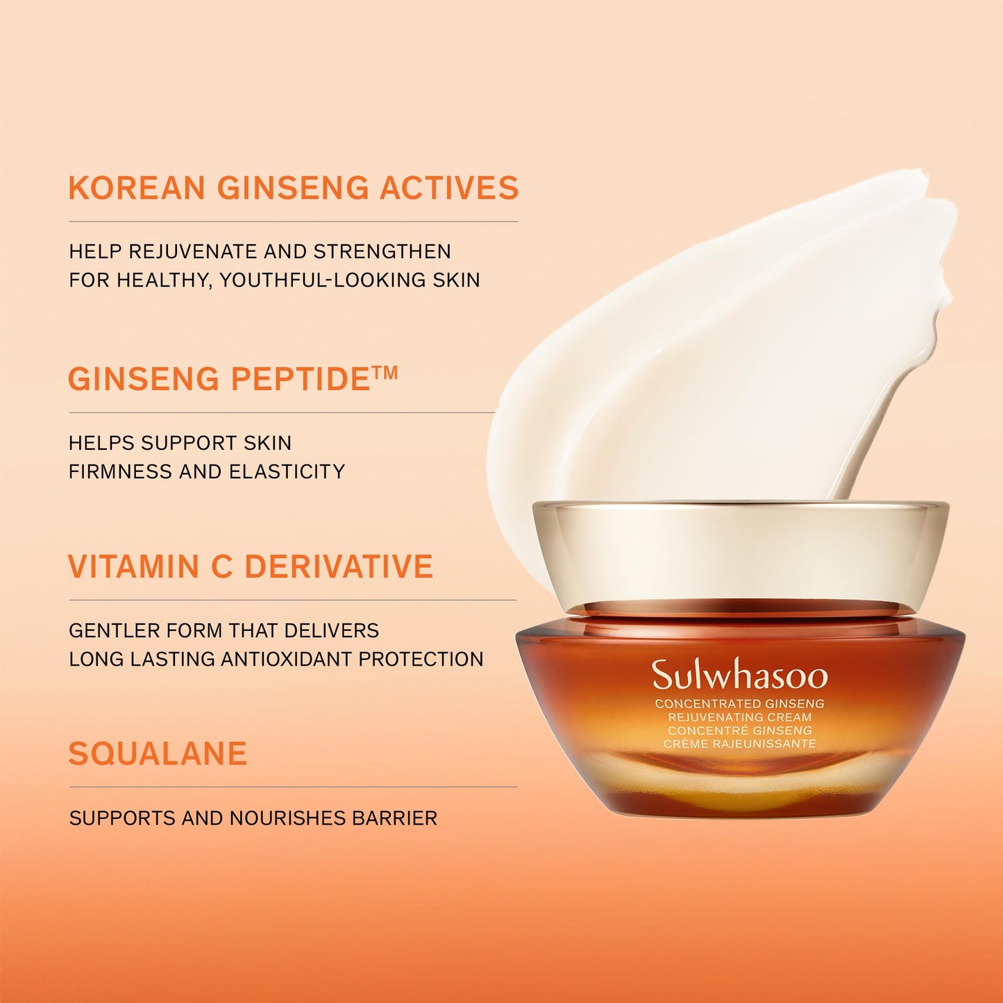 Sulwhasoo Concentrated Ginseng Rejuvenating Cream Set | Korean Ginseng-Powered Skincare 4-piece Anti-Aging Gift Set | Strengthens Skin Barrier | Visibly Improves Wrinkles | Includes Full-size Cream