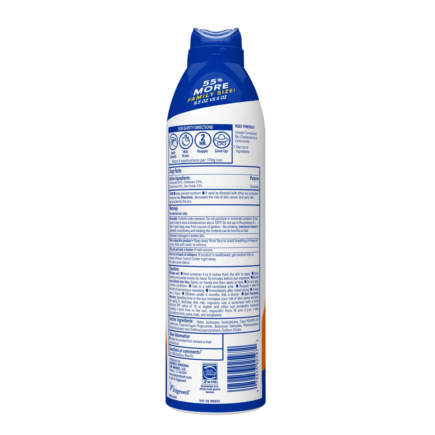 Banana Boat Sport 100% Mineral Sunscreen Spray SPF 50, 9.5oz | Banana Boat Mineral Sunscreen, Oxybenzone Free Sunscreen, Sport Sunscreen, Spray On Sunscreen, Water Resistant Sunscreen SPF 50, 9.5oz