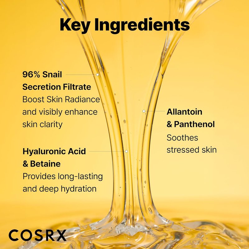 COSRX Snail Mucin 96% Repairing Serum - Hydrating Face Serum for Dull Skin & Fine Lines | 100ml Korean Skincare