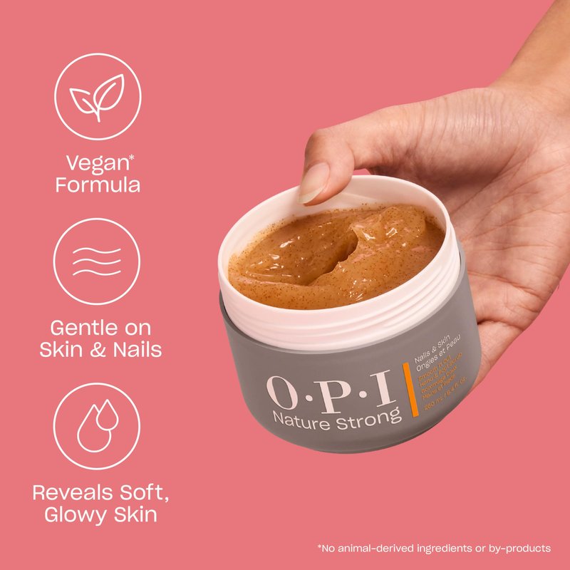 OPI Nature Strong Nails & Skin - Smooth It Out Hand & Foot Scrub | Gently Exfoliates Rough, Dry Skin for Moisturizing, Hydrated Skin | 8.4 Fl Oz | 250 mL