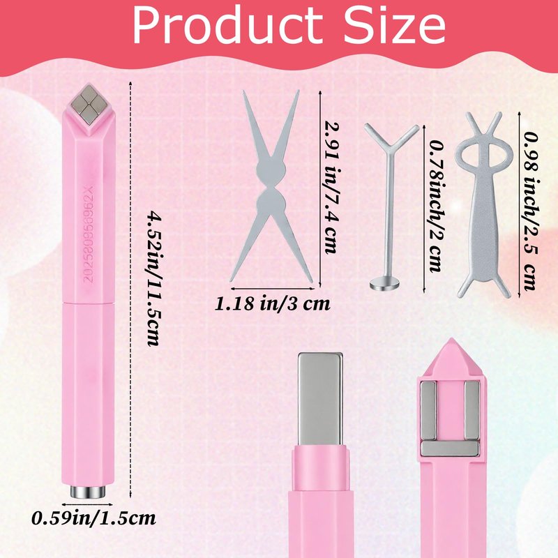 Hadnves 4PCS Cat Eye Magnet Set for Nails 3-in-1 Cat Eye Magnet Pen Heart Cat-Eye Magnetic Tool Cat-Eye Gel Polish Nail Magnets for Beginner Nail Artists Various Creative Patterns Fit Home Salon DIY