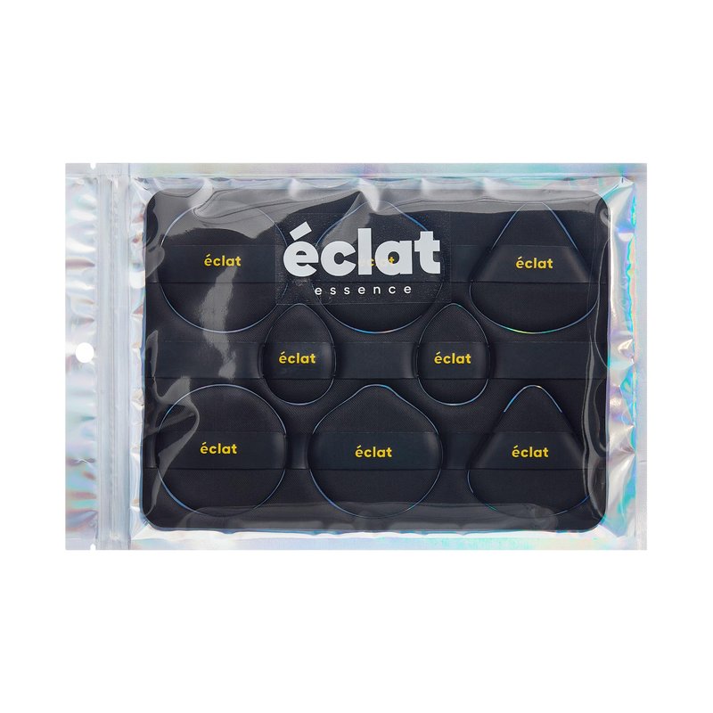 Éclat Makeup Sponge Set, 8 Pcs Air Cushion Puff, Latex-Free Blender Sponge Palette, Wet & Dry Use for Liquid, Powder, Cream Foundation, Soft Round & Teardrop Professional Beauty Blending Applicators