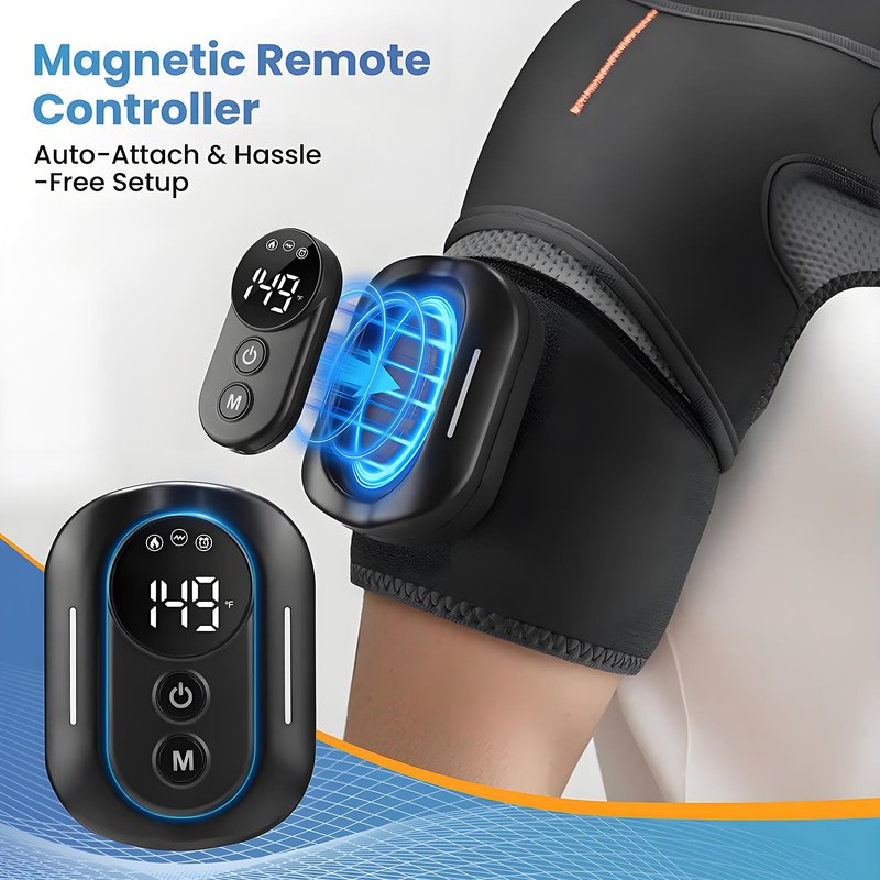 CBDYWVR Triple Method Shoulder Massager and Shoulder Heating Pad with Massage, Featuring 5 Heating Levels & 5 Vibration Modes, 5000mAh Battery for Long-Lasting Power and Adjustable Design (Black)