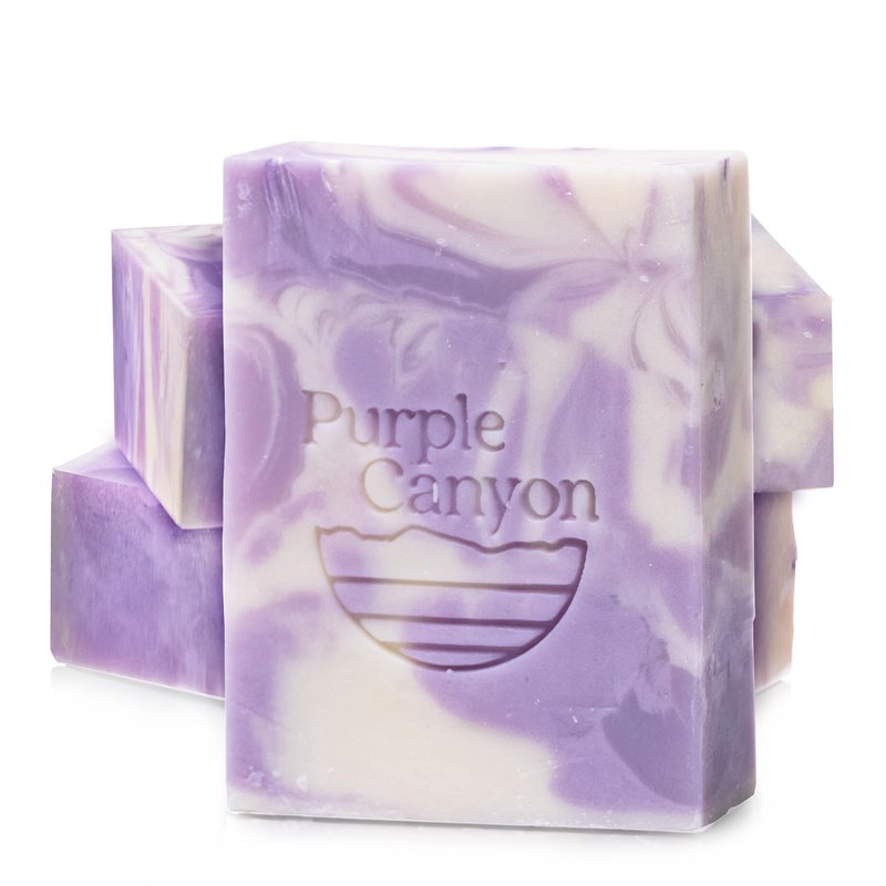 PURPLE CANYON 3 Pack of Handmade Soaps 4 Ounces Each | Bar Soap with Eucalyptus Essential Oil, Cocoa Butter, and Olive Oil | Perfect Moisturizing Skin Care Gift Set