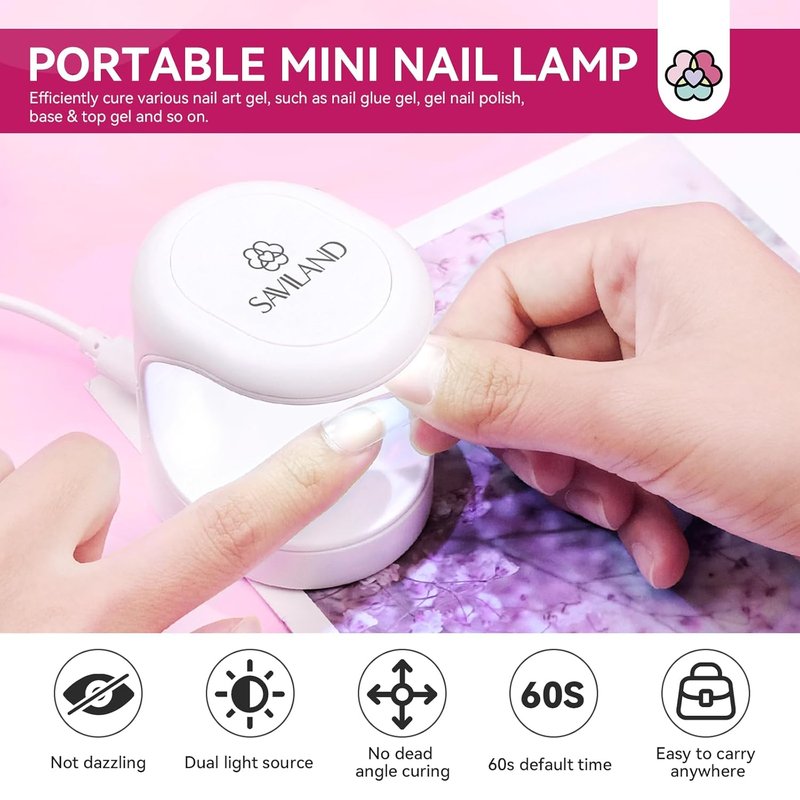 SAVILAND Builder Nail Gel Kit - 6 Colors 10ml Hard Gel with Nail Drill & Mini UV Lamp for Home Salon
