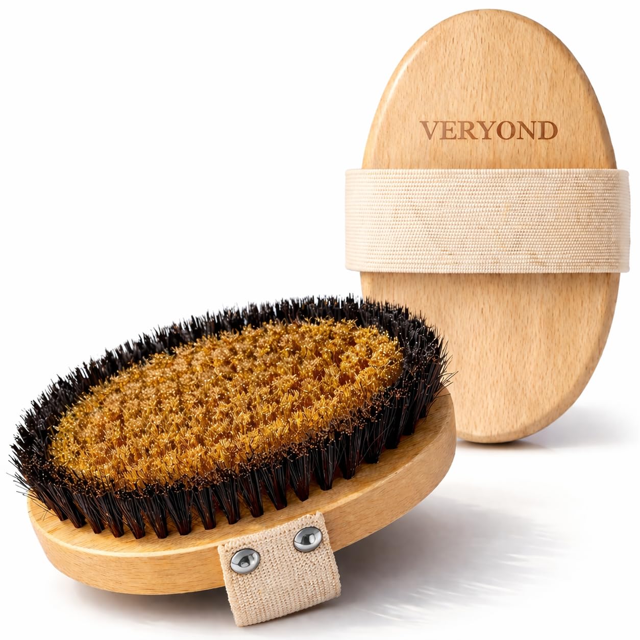 VERYOND Copper Dry Brushing Body Brush with Ion Charged Bristles Dry Brush for Lymphatic Drainage, Exfoliating Body Brushs,Reduce Stress
