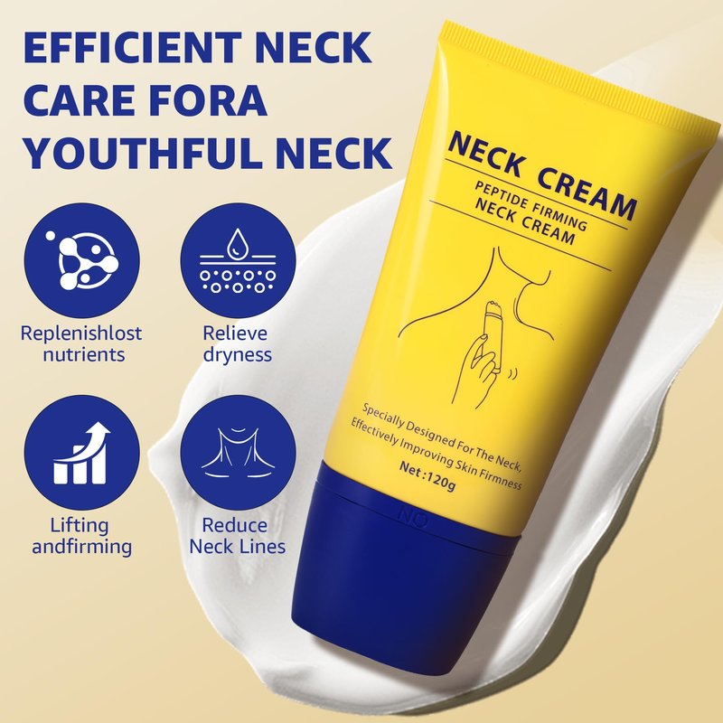 Botanikind Neck Firming Cream with Massage Roller Hydrating & Tightening & Lifting Cream Silky Texture, Wrinkle Neck & Chest Perfecting Cream for Woman (4.23 Fl Oz)