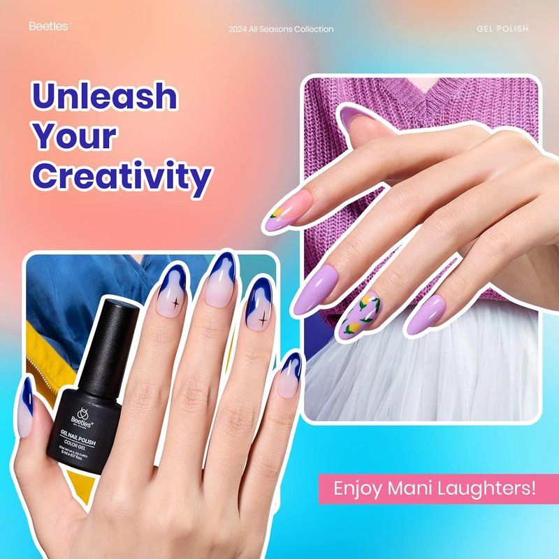Beetles Gel Nail Polish Set - 23-Piece Summer Colors Collection | 20 Vibrant Shades with Base & Top Coat