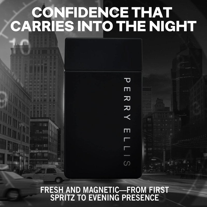 Perry Ellis Midnight Cologne for Men - Long-Lasting EDT with Warm Woods, Cinnamon & Amber | 3.4 fl oz (100 mL)