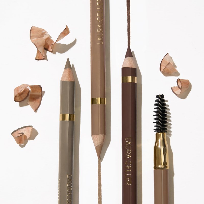 LAURA GELLER NEW YORK Bravo Brows Soft Pencil + Brush, Medium Brown