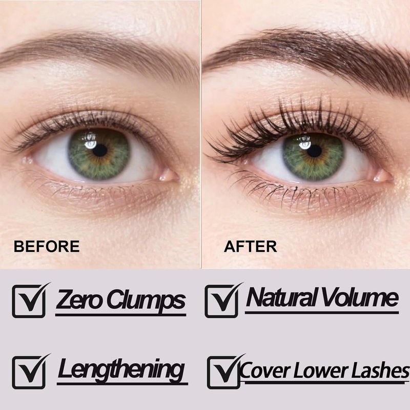 Regine Switzerland Black Mascara - Ultimate Length & Volume for Fine Short Lashes | Smudge-Proof, Ultra-Precise Brush