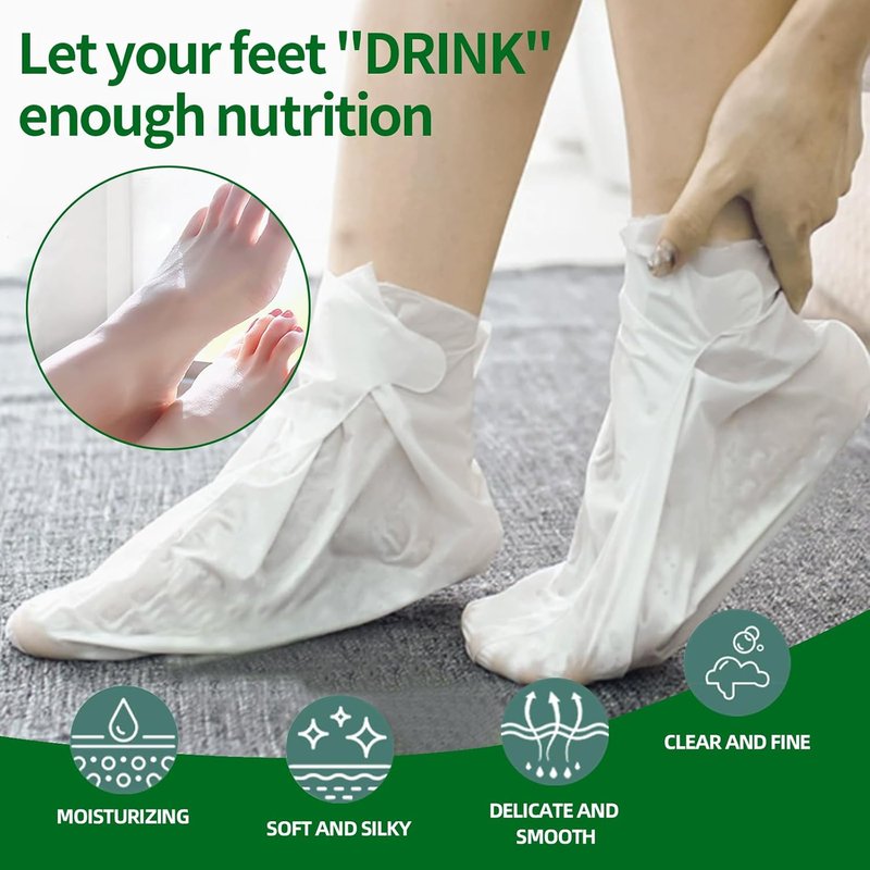 Skiennix 5-Pack Moisturizing Foot Masks - Hydrating Treatment for Dry, Cracked Feet | Spa Gift Set