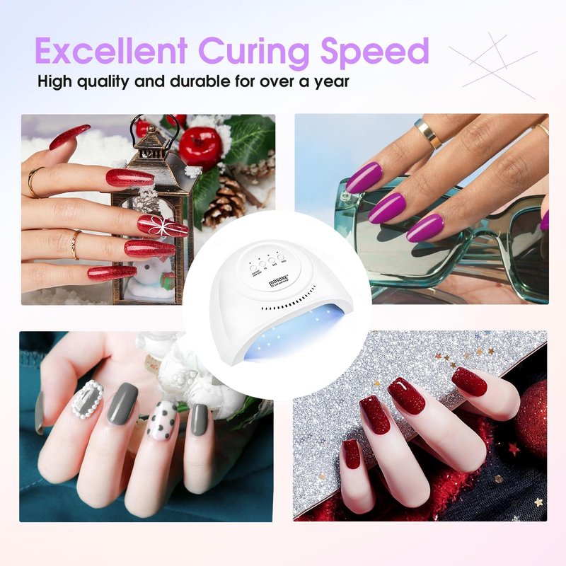 JODSONE UV LED Nail Lamp - 30 Light Beads Nail Dryer with Automatic Sensor & 3 Timers for Gel Polish