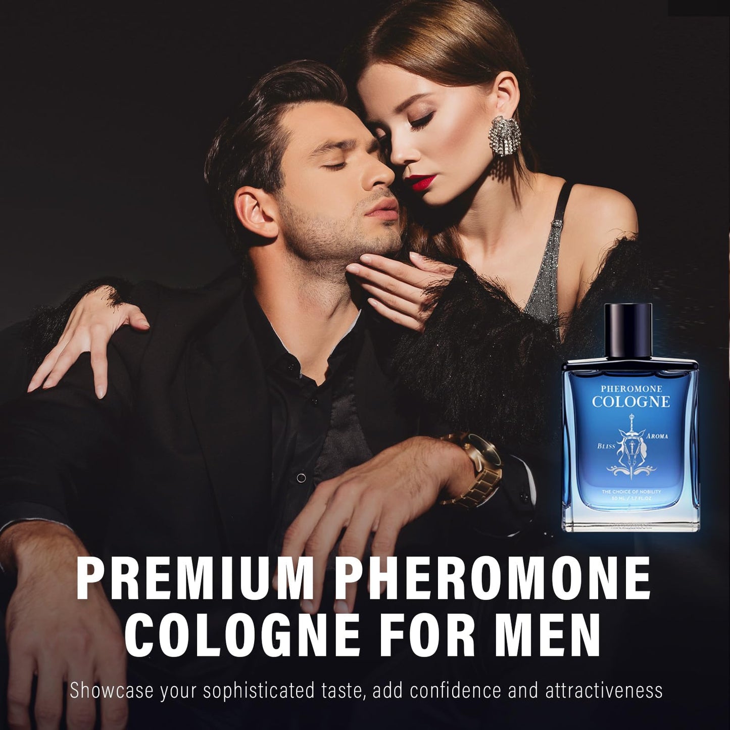 ZVBZVB Pheromone Cologne for Men, 1.7fl.Oz Cologne for Men, Long Lasting Daily Fragrance for Social Confidence, Non-Greasy Scent for Day or Night, Travel Friendly Gift for Him