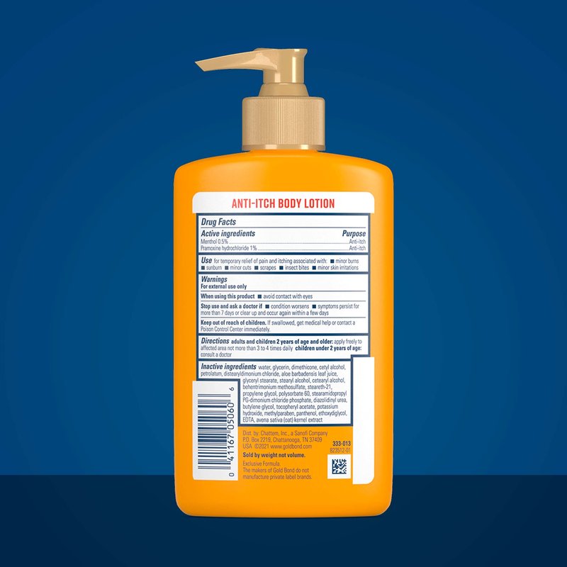 Gold Bond Medicated Anti-Itch Body Lotion 5.5 oz, Steroid Free, Fast Acting Itch Relief