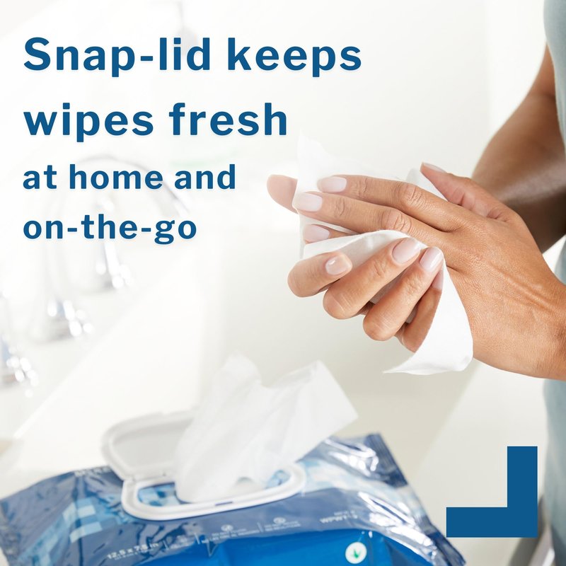 McKesson Washcloth Wipes for Adults, Scented (6 Pack, 576 Washcloths) Disposable Wash Cloths for Body - No-Rinse Formula with Snap Lid - Good for Incontinence and Elderly - 96 Wipes Per Pack