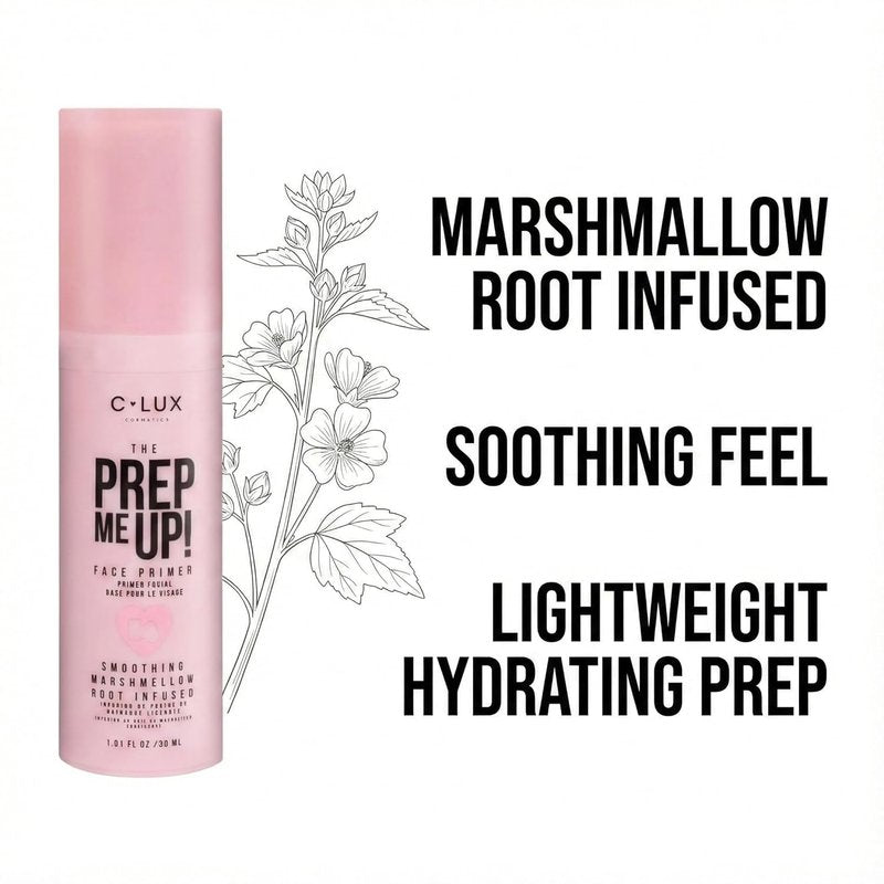 C-LUX Cosmetics Face Primer - Hydrating Marshmallow Root Makeup Base for Pore Minimizing | 30 ml