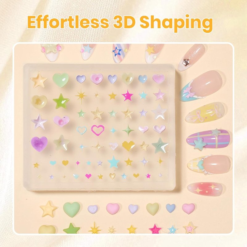 Beetles 3D Gel Nail Art - 2 oz Non-Sticky Clear Sculpting Gel for Easy DIY Nail Designs | Pastel Playland