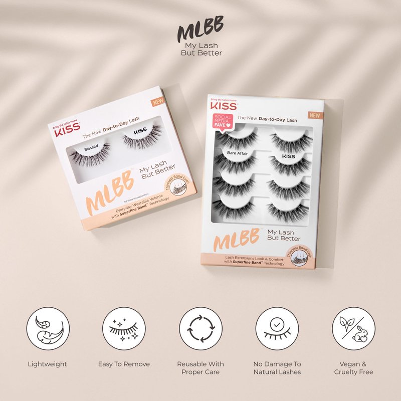 Kiss My Lash But Better, False Eyelashes, 'So Real', 12mm, Includes 1 Pair Of Lash, Easy to Apply, Reusable Lash Clusters