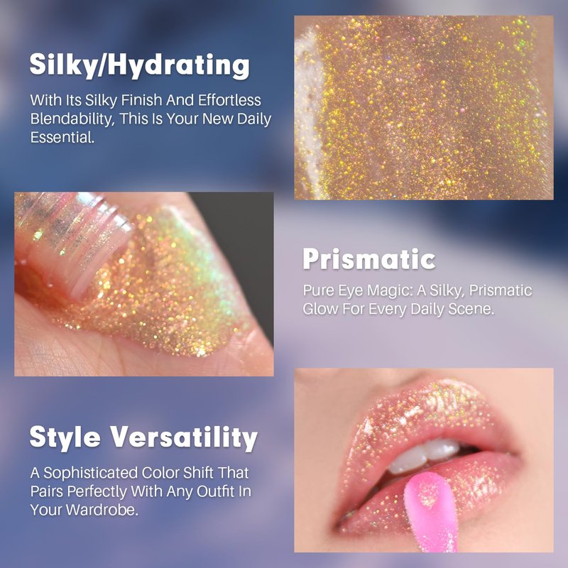 Charmacy Chameleon Lip Gloss - Multi-Color Shifting Hydrating Formula | Long-Lasting High-Shine Finish (0.27 Fl Oz)