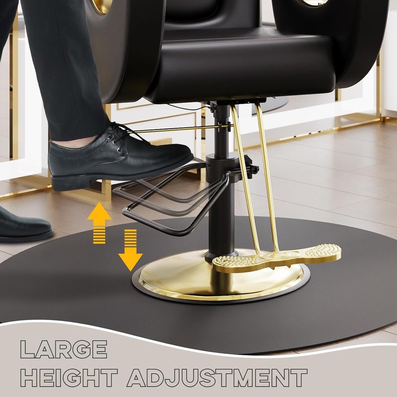 Reclining Salon Barber Chair - 360° Swivel Hydraulic Design | Heavy-Duty Pump, Adjustable Height, Multiple Colors