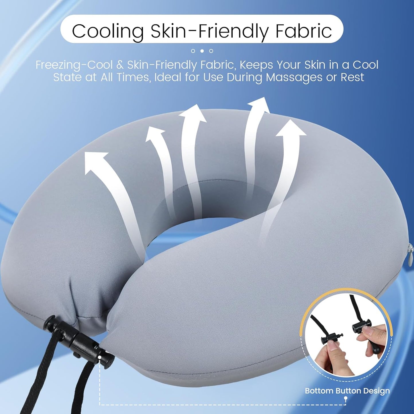 TRENDBOX Massage Table Face Cradle，Memory Foam Pillow，Adjustable Multi-Functional Memory Foam Pillow for Office, Travel Sleep，Cold Nap Pillow - New Choice for Lunch Break - Slate Blue （Plastic Stand）