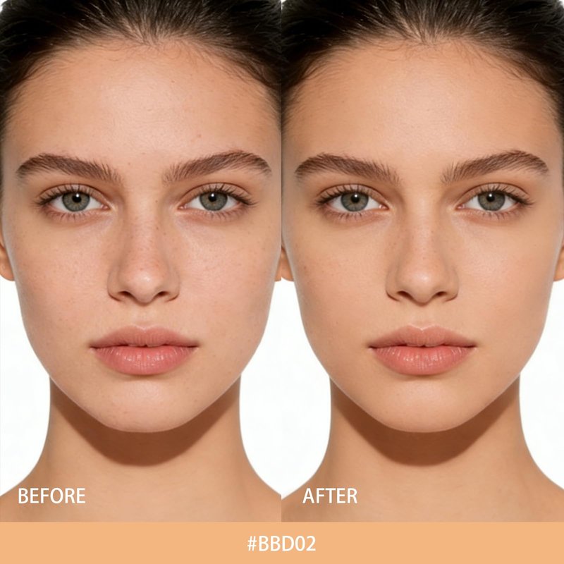 KYDA Tinted Foundation Balm, Concealer Cream Blur Balm Formula, Soft-focus Matte Finish Natural Buildable Coverage, Cream-to-powder Makeup, Weightless Long-lasting Cream Foundation, BBD02