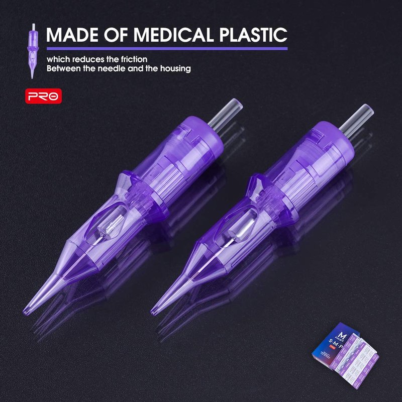 Mast Pro 0801RL Tattoo Cartridges 20Pcs Disposable Needles Bugpin 0.25MM Round Liner