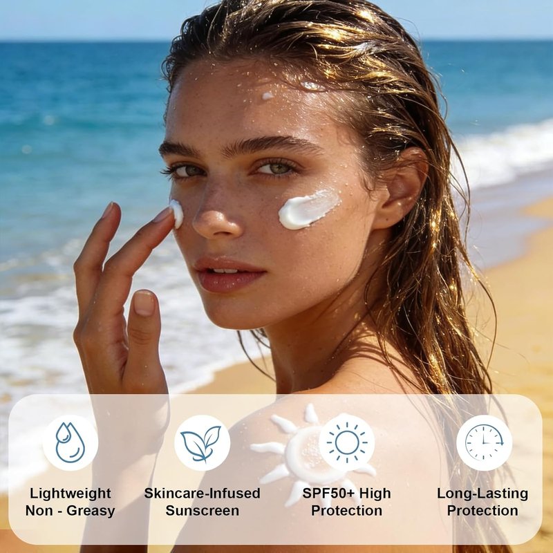 Mini Sunscreen SPF50+ PA+++ | 30PCS Travel Size Bulk for Face & Body - Lightweight, Non-Greasy, Water-Resistant