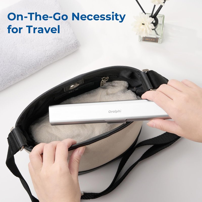 Oralphi Aluminum Toothbrush Travel Case, Portable Travel Toothbrush Holder, Durable Manual Toothbrush Box Container for Traveling, Bathroom, Camping, Business Trip-1Pack Silver