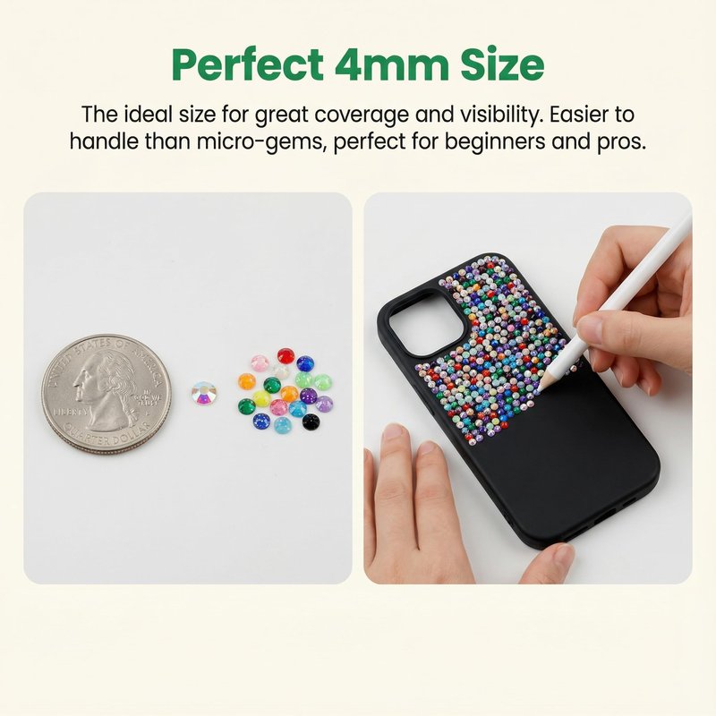8000Pcs 4mm Rhinestones for Bedazzling, Bedazzler Kit with Rhinestones and Tools, Flatback Resin Jelly AB Colorful Rainbow Crystals Gems Set with Glue for Nail Art Crafting Clothes Crafts