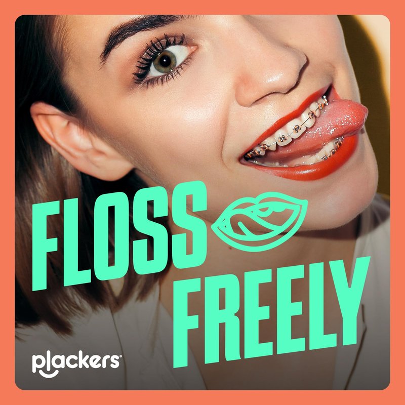 Plackers OrthoPick® Floss Picks Designed for Braces, Tuffloss® Made Without PTFE, FlipPick® Clean Between Brackets, 36 Count (4 Pack)