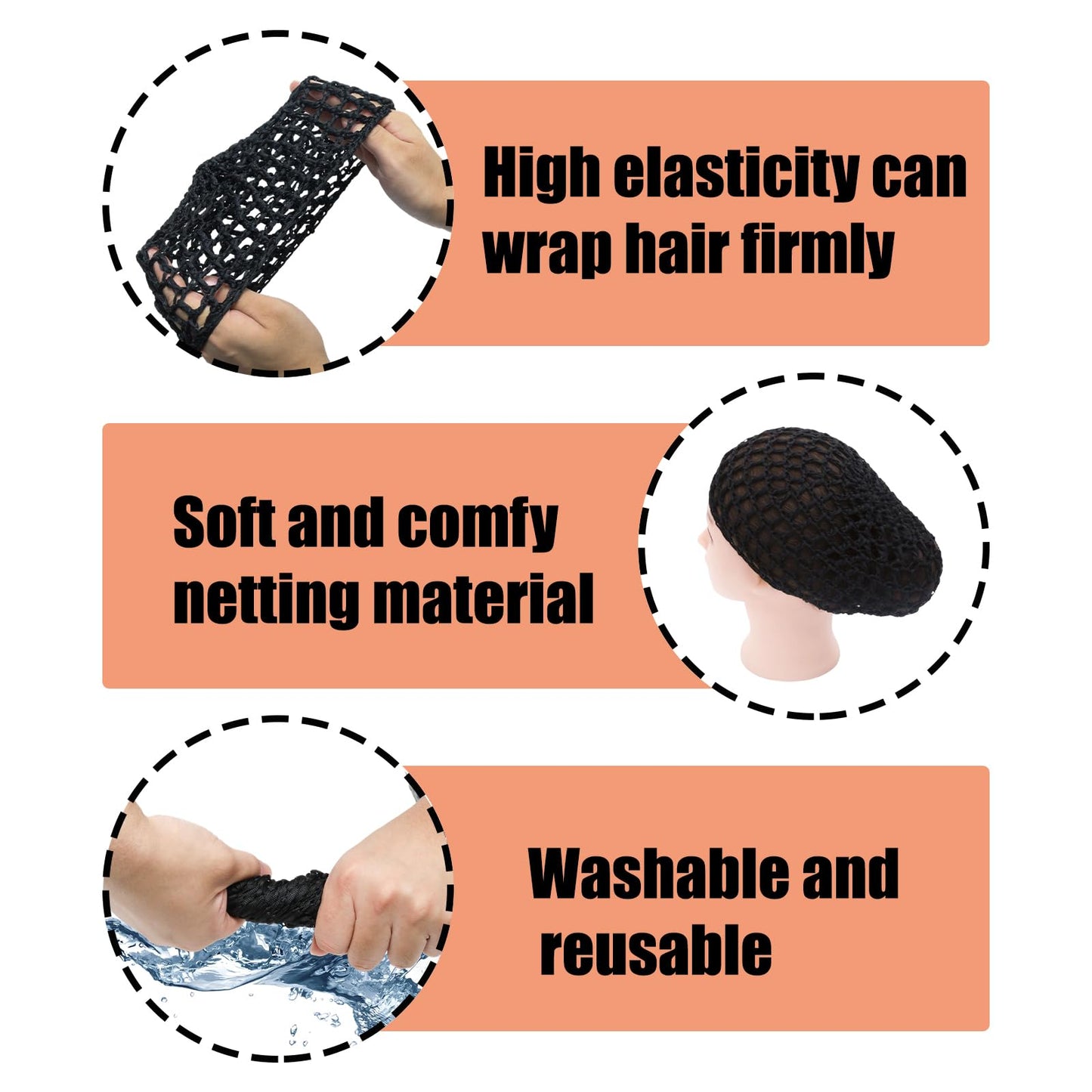 Wuyituart 2 Pcs Colorful Mesh Hair Wrap Shower Cap