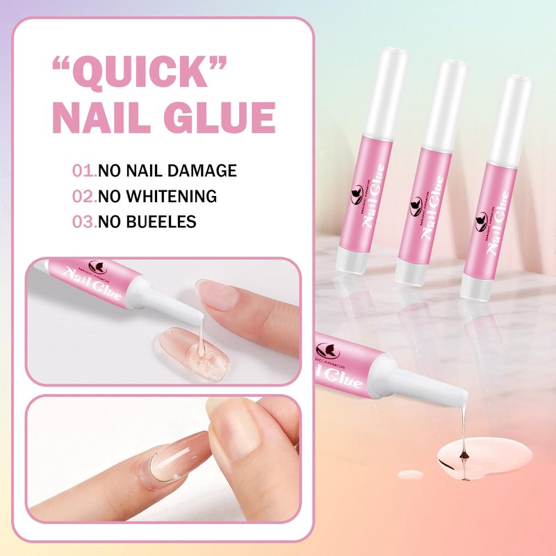 15PCS Nail Glue for Acrylic Nails, Professional Nail Tip Glue for Fake Nails Broken Nails Adhesive Super Bond for Press on Nails Glues Adhesive for Fake Nails Tips Glues