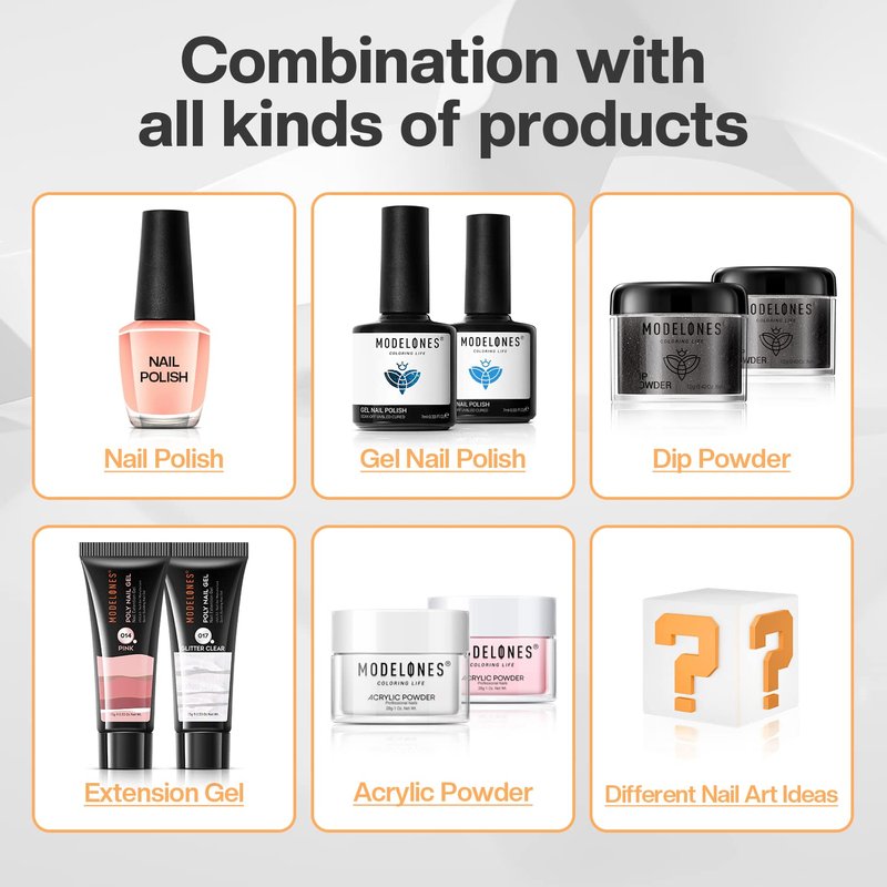 modelones Gel Base Top Coat Set with Nail Primer, 3 Pcs No Wipe Clear Base and Top Coat Nail Bonder Primer Set for Nails Super Shiny Long Lasting Home DIY Manicure Gift for Women