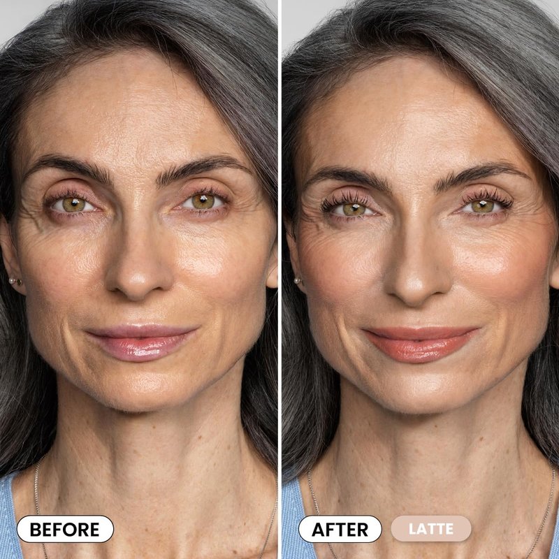 Perfecting Concealer Pencil for Mature Women | Covers Dark Circles & Age Spots - 12-Hour Waterproof Wear (Latte)