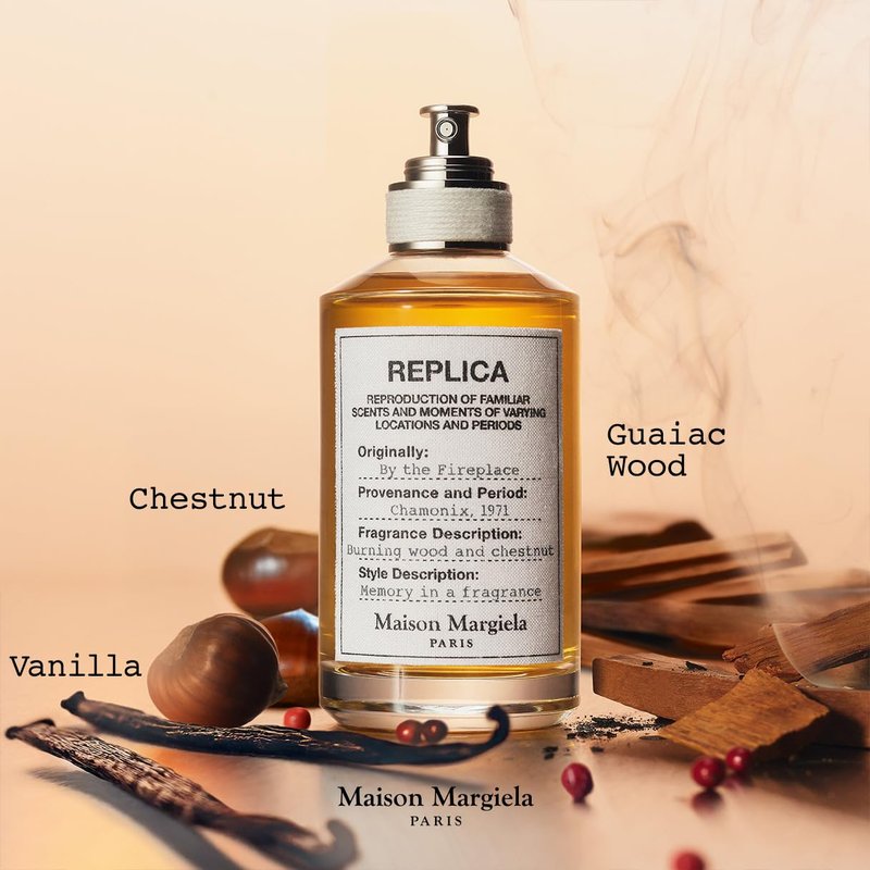 Maison Margiela - Replica By The Fireplace Eau de Toilette - Warm & Spicy Fragrance with Chestnut, Wood & Vanilla