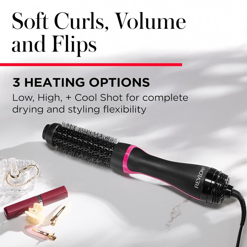 Revlon One-Step Hair Dryer & Styler - Root Booster Round Brush for Fast, Salon-Quality Blowout | 1.5-Inch Size