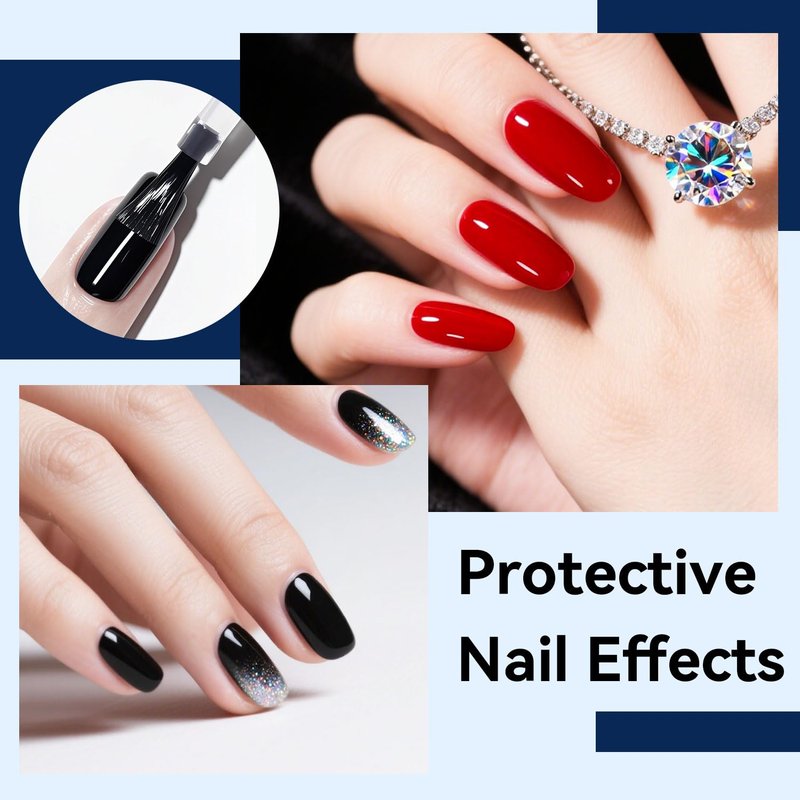 JODSONE Gel Top Coat - No Wipe Clear Finish for Long-Lasting Glossy Shine | 16.5ml Cured with UV Lamp