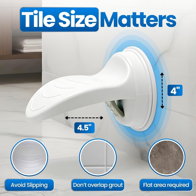 Shower Foot Rest - Non-Slip Suction Cup Leg Support for Shaving | White, 1 Count