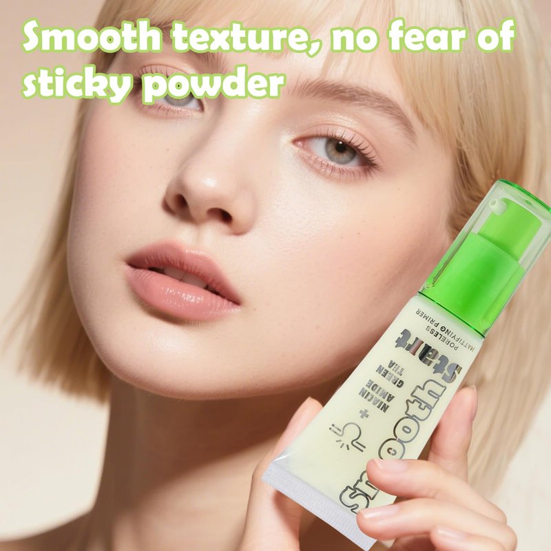 Oz Lab SmoothStart Poreless Mattifying Primer – Niacinamide & Green Tea Extract for Oil Control, Blurs Pores, Lightweight Non-Greasy Makeup Base, Vegan & Cruelty-Free, 0.68 fl oz/20ml