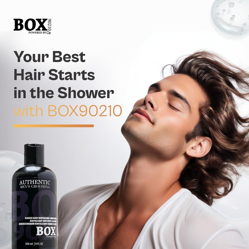 Classic Daily Revitalizing Conditioner – Men’s Hydrating Tea Tree Conditioner for Smooth, Strong, Tangle-Free Hair & Daily Scalp Care, Lightweight Nourishing Formula 266 mL, 9 oz, by BOX90210