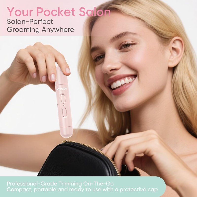 Skiennix Facial Hair Remover - 2-in-1 Eyebrow & Face Trimmer with LED Light - Rechargeable & Painless Hair Removal for Flawless Skin