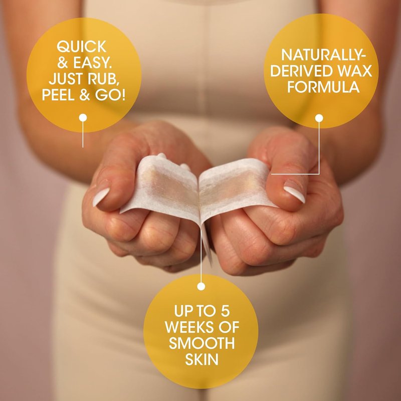 Nad's Facial Wax Strips - Natural Waxing Kit for All Skin Types - 30 Strips & Post Wax Oil Included