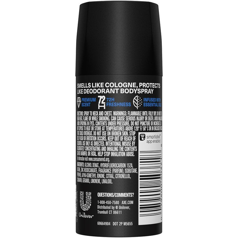 AXE Aluminium-Free Deodorant Body Spray, Travel Size, Blue Lavender 6 Pack, 72 Hour Odor Protection, Mint + Amber, 1 Oz Each