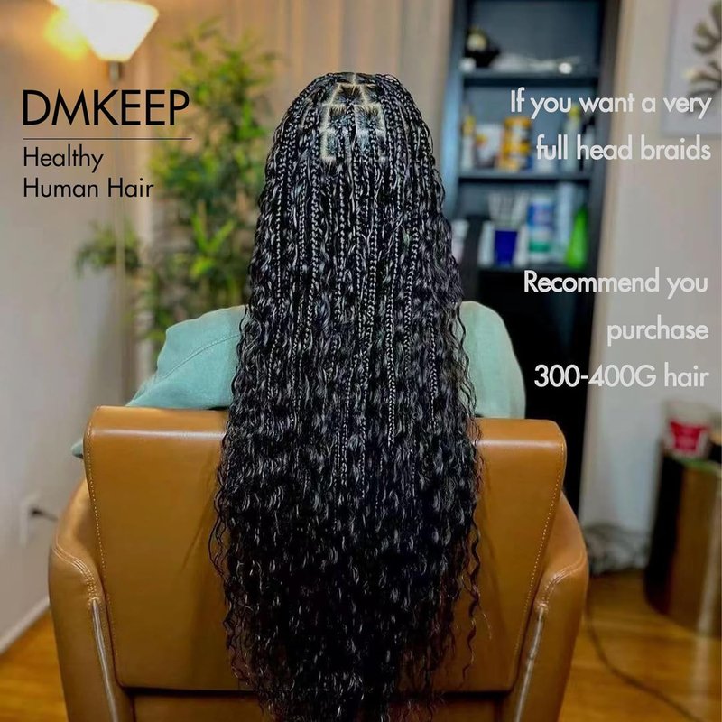Ginger Deep Wave Human Hair Bundles - 18 Inch 100% Soft Curly Braiding Hair for Bohemian Styles